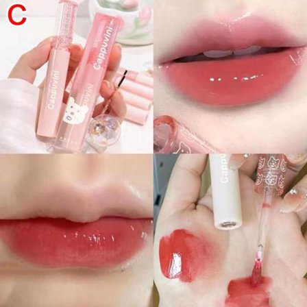 Cappuvini Bubble Lip Glaze Mirror Water Glass Lip Glaze Hona L 03# Jordbærboblen 3g