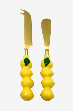 Culinary Concepts London - Lemon Ost- og smørknivsett - Gul - Kjøkkenredskap - Fra Homeroom