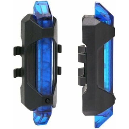 TS-Baglygte til cykel, vandtæt baglygte til cykel, LED-kombinationer, LED-baglygte til mountainbike, 2 stk. (blå)