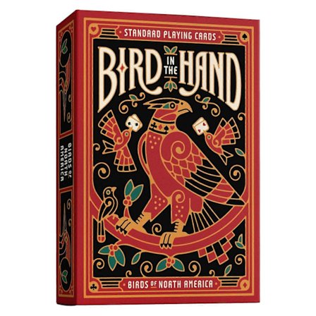 Fugl i hånden spillekort - 54 stk. kunstkort med unikke fugleillustrationer, premium samlerudgave