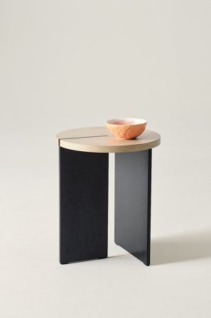 Jotex - Sidebord ø 40 Cm Eik eik/transparent - CUSCO - Kjøp Sidebord & småbord hos Jotex