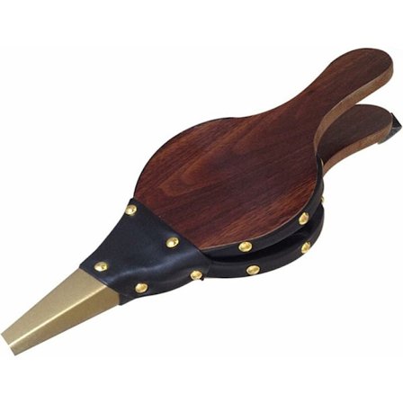 Blad for peis, blåsebelg for bål, peisbelg, trebelg, med stropp, for grill, peis, ovn, grill, utendørs