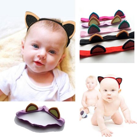 Baby hårband Kattöron