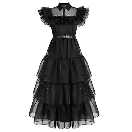 Onsdag Addams Costume Dress Halloween Cosplay Party Costume zy
