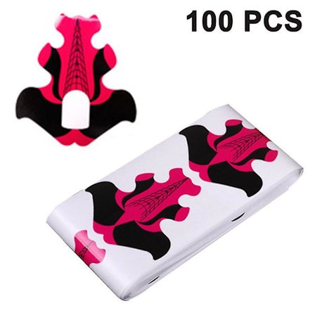 100 Pcs Nail Shape Nail Extension Tips Self Adhesive Art Nail Tips Diy