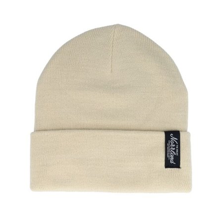 SQRTN - Beige cuff Beanie - Tgn Patch Beanie Sand Cuff @ Hatstore