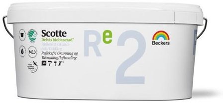 Beckers Grund- och täckfärg, Scotte Re2 helmatt, 4L, Vit, Färg & tapeter