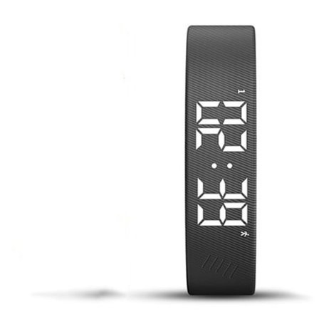 (Svart) Multifunktionellt Smart Armband Med Stegräknare /
