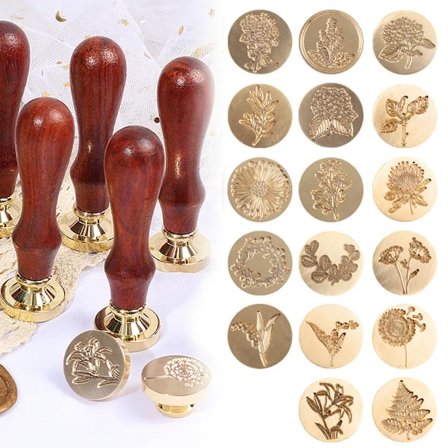 Plant Vintage Wax Seal Stamp Head Stamps For Cards Envelopes Wedding Invitations Gift Packaging Scrapbooking