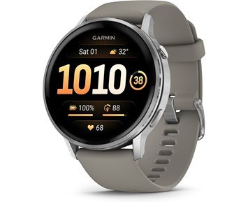 Garmin Venu 4 - 45 mm, Smartwatch, Silver Gray - Fyndvara - Snygg träningsklocka med avancerad hälsospårning