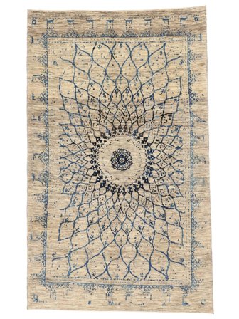 Noué À La Main Gabbeh Persan Fine Tapis 194X318 De Laine Orange/Marron