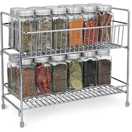 Krydderhylle med 2 nivåer – frittstående kjøkkenbenkorganisator