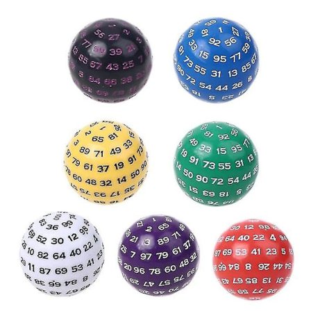 7 st Slumpmässigt, 100 flersidiga akryltärningar för bordsbräde Rollspel Bar Bar Club Party