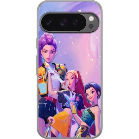 Kompatibelt Mobildeksel til Google Pixel 9 Pro XL Futuristiske popdamer i neonfarger med magiske detaljer mot en drømmeaktig galaksebakgrunn
