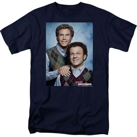 Marinblå porträtt Step Brothers T-shirt XXL
