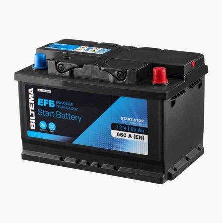 Biltema - Startbatteri EFB 12 V 65 Ah