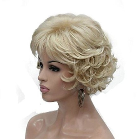 Hairjoy Naisten Peruukki 2 Sävyä Harmaa Valkoinen Ombre Synteettinen Lyhyt Kerrostettu Kiharat Pörröinen Otsatukka Lämmönkestävä 9 Väriä Saatavilla (