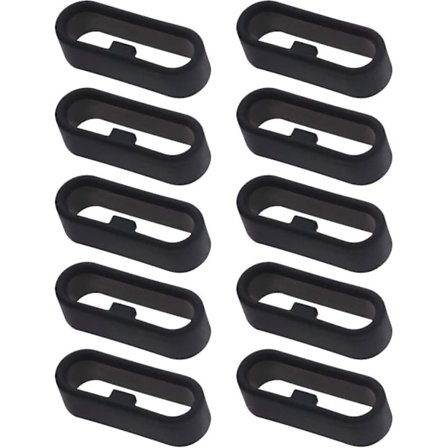 10 stk. Rem til urrem, kompatibel med Garmin Vivoactive 3 & Music Secure silikonespænde - (sort)