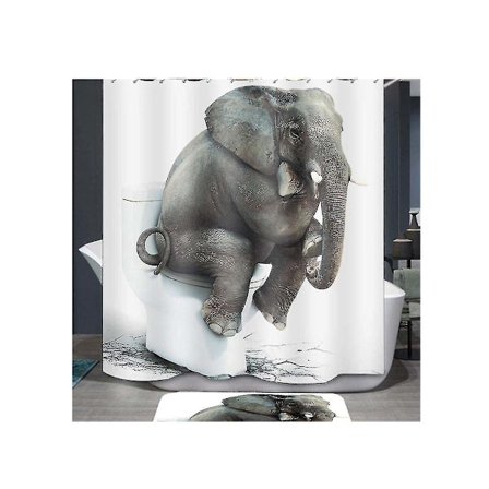 Dusjforheng Tekstil Vanntett Dyr Digitaltrykk Dusjforheng Muggsikker - 150x180cm