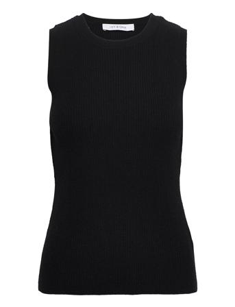 Knit Top Kia T-shirts & Tops Sleeveless Musta IVY OAK
