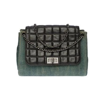 Chanel Vintage, Pre-owned Denim chanel-bags Groen, Dames, Maat:ONE Size,leer