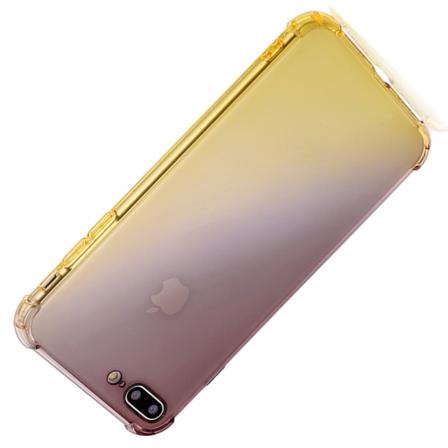 Stötdämpande Silikonskal - iPhone 7 Plus Svart/Guld