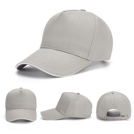 Baseballcaps Justerbar Størrelse for Løpetrening og Utendørsaktiviteter Alle Årstider (Gray)