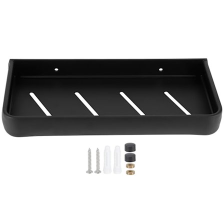 30 cm veggmontert aluminium baderomshylle enkeltlags oppbevaringskurv organizer