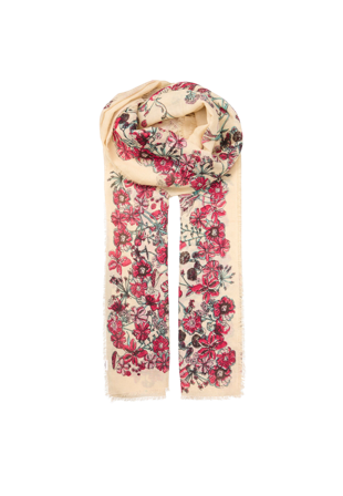 Becksöndergaard Floralia Siw Scarf Halsdukar & scarves Dam Vit 100 x 200 cm