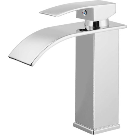 Vattenfall Blandare, Badrumsblandare, 304 Rostfritt Stål Badrumsblandare, Mässingskärna, Tvättställsblandare