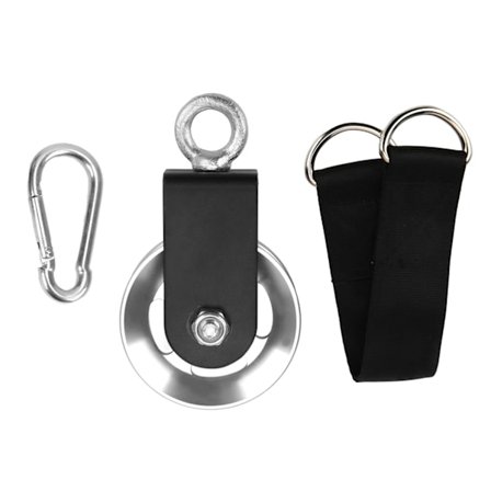 Kaapelikuntosalin talja, pieni riippuva talja, 360 astetta kääntyvä, hiljainen, kodin tee-se-itse-projekteihin, alumiinivärinen