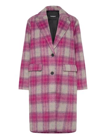 Coat Pinkcheck Pink Desigual
