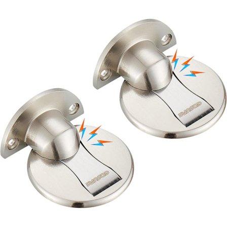 Gulvmonteret magnetdørstopper - Usynlig magnetisk dørstopper, magneter dørstopper vægprop hold åben dørstopper, med 3M klæbemiddel ingen boring, til H