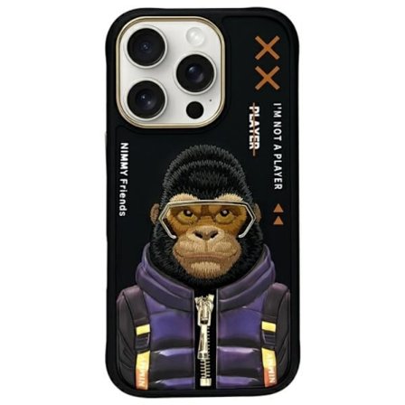 Nimmy Mobilskal till iPhone 16 Pro Max Cool & Cute 2.0 Monkey - Svart