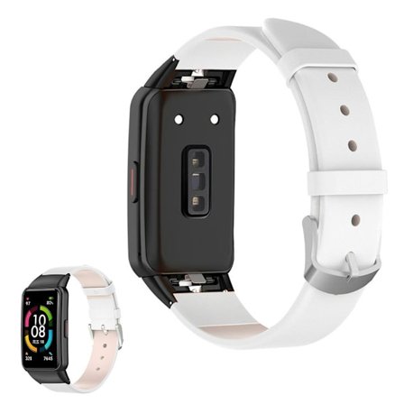 Honor Band 6 aito nahkakellon hihna - Valkoinen