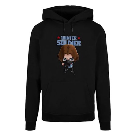 Marvel Dam/Dam Winter Soldier Bucky Toon Hoodie L Svart