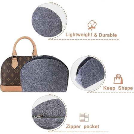 1 st Filt Handväska Organizer Insats Handväska Tote Organizer Väska i Väska Skalformare Kvinnor Handväska Foder Väska för Alma PM Fack Inuti Handväska