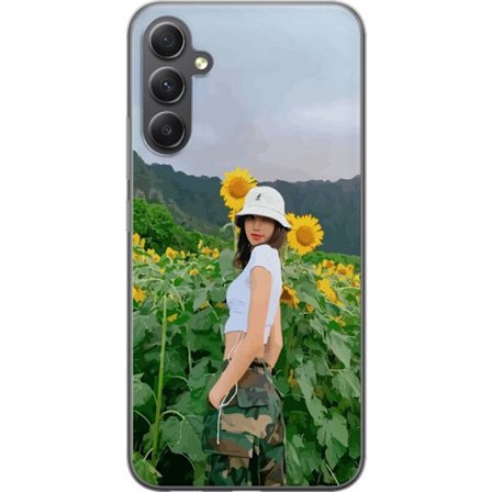 Kompatibelt Mobilskal till Samsung Samsung Galaxy A35 Lisa Blackpink Solrosor K-pop Idol