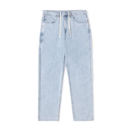 2023 Summer New 8,6 oz COOLMAX Tyg Snabbtorkande Cool Feeling Lättviktstvätt Vintage jeans Herr Loose Fit jeansbyxa LOS7 Loose Straight 30 REC 63-
