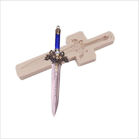 1 stk. Sværdformet silikoneform kage fondantform dekoration køkken ba