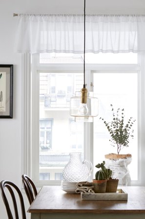 &Home - Kappa puuvillavoileeta - Valkoinen - Verhokapat - 250 - - Homeroom