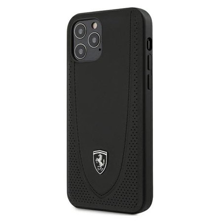 Ferrari FEOGOHCP12MBK iPhone 12/12 Pro 6.1" musta kovakotelo Off Track Perforated