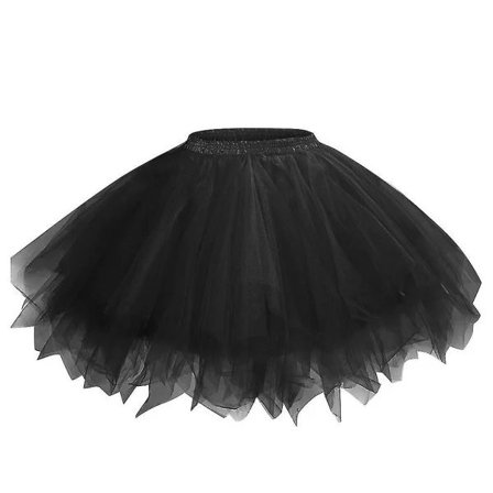 Dame Mesh Tyl Kjole Prinsesse Elastisk Kjole Voksen Kort Tutu Danse Kjole Sort XXL-XF4-