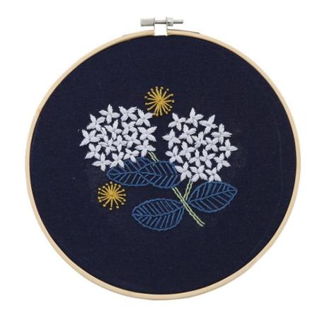 Blomster sommerfugl utskrift mønster håndverk farge egnet for broderi nybegynnere Håndlaget kreativt stoff materiale pakke