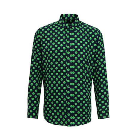 Julbutik Herr Långärmad Jultomte/Kålrot Mönstrad S Sprout/ Navy S