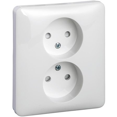 Schneider Electric Exxact Primo Vägguttag ojordat, 2-vägs, Strömbrytare & vägguttag