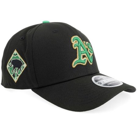 New Era - MLB Svart adjustable Keps - Oakland Athletics MLB Saint Patrick’s Day 9SEVENTY Black/Green Adjustable @ Hatstore