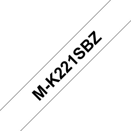 Brother M-K221SBZ - ulaminert teip - 1 kassett(er) - Rull (0,9 cm x 4 m)