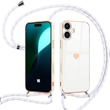 Coque - BOOLING - för iPhone 16 - Skydd mot repor - Snodd ingår - Mjuk