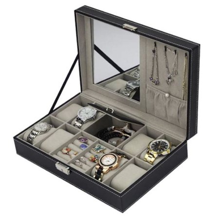 Klockbox och Juvelbox med spegel